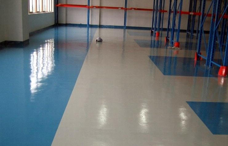 金牛裝飾在廣州開發區做的環氧地坪漆工程案例